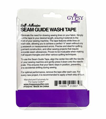 The Gypsy Quilter Seam Guide Washi Tape TGQ145