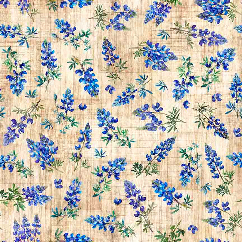 All Texas Shop Hop 2025 - Bluebonnets - Tan 30892-A