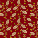 Quiet Grace Cranberry Fancy Leaves 930-88