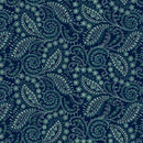 Quiet Grace Navy Swirled Paisley 934-77