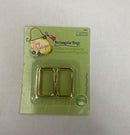 1" Rectangular RIngs Gold 9837