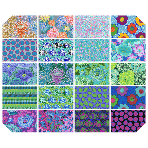 Kaffe Fassett Collectives Aug 2025 5 Inch Charm Pack FB6CPGP-AUG25COOL