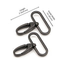 Swivel Hook - 1.5 - Set of Two Black Metal 2ct HAR15SWBMTWO