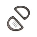 D-Ring Flat - 1" - Set of Two Black Metal HAR1-DR-BM-TWO