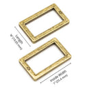 Rectangle Ring Flat 1" - Set of Two Antique Brass HAR1RRABTWO