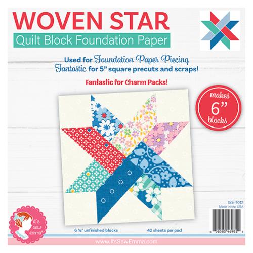 Woven Star 6"  Foundation Paper ISE-7012