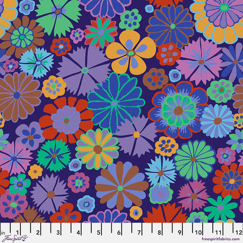 Kaffe Fassett - August 2024 ~ Folk Flower - Purple PWGP204-PURPLE