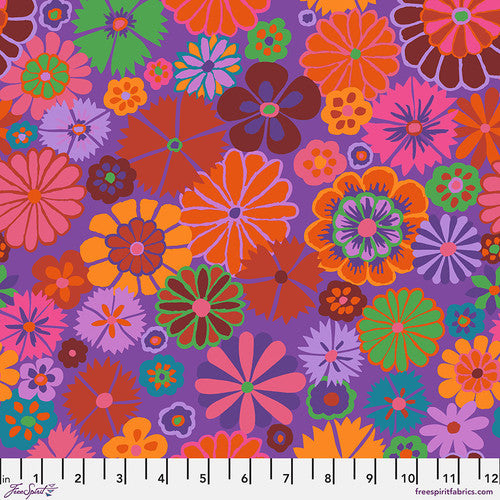 Kaffe Fassett - August 2024 ~ Folk Flower - Red PWGP204-RED