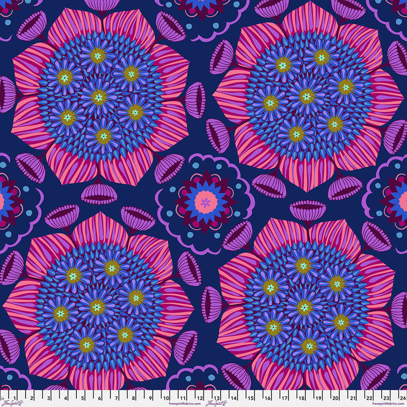 Brave - Backing Fabric -Surprise - Navy QBAH008-NAVY