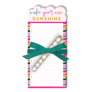 Sunlit Diecut Notepad with Pen Stripe 50218