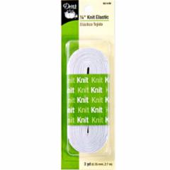 Knit Elastic quarter inch X 3yd White 9314W