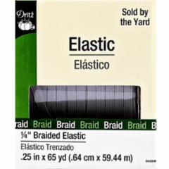 Braided Elastic quarter inch White 9430W