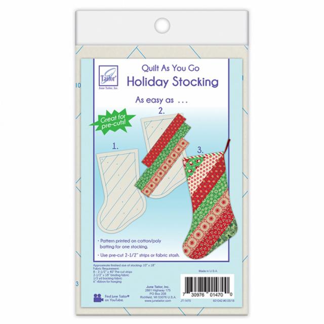 Quilt As You Go Holiday Stocking JT-1470