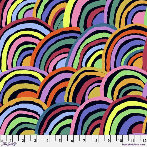 Kaffe Fassett - Rainbows - Black PWGP190-BLACK