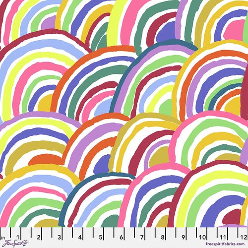 Kaffe Fassett - Rainbows - White PWGP190-WHITE