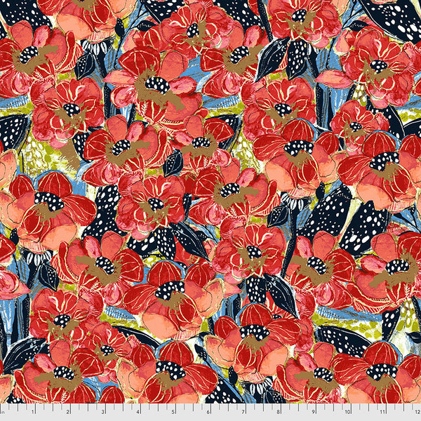 Boho Blooms Poppies - Red PWKK022-RED