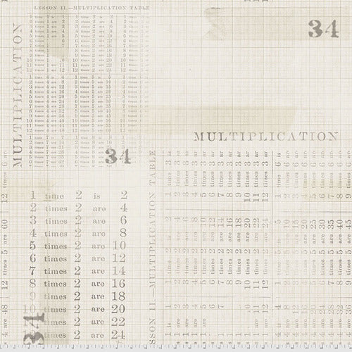 Eclectic Elements - Monochrome - Multiplication Table  - Parchment PWTH106-PARCHMENT