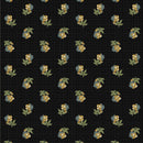 Villa Flora Black Checker Flower R220479-BLACK