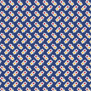 Aunt Grace Simply Charming Navy Double Flowers R350254-NAVY