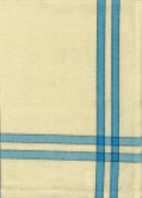 Tea Towel Turquoise Cream with Black Stripe K360-TUR