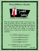 Straw Milliners Needles Sampler Card SNG-100S